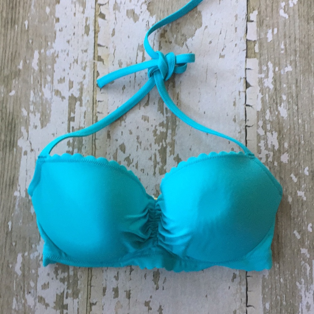 Victoria’s Secret bikini top 32DD halter turquoise